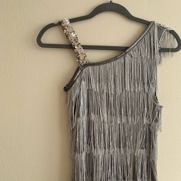 1920s Costumes USA Dress in Grey/Silver - Gatsby Style - Size S - Picture 6 of 9